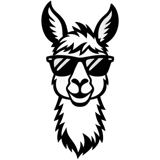 Cool Llama SVG Graphic cut file