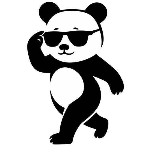 Cool Panda Bear SVG cut file