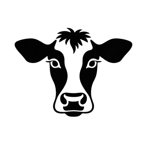 Cow Head Silhouette SVG cut file