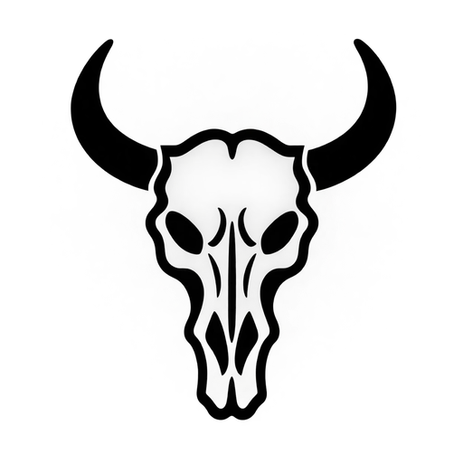 Cow Skull Icon – SVG Illustration cut file