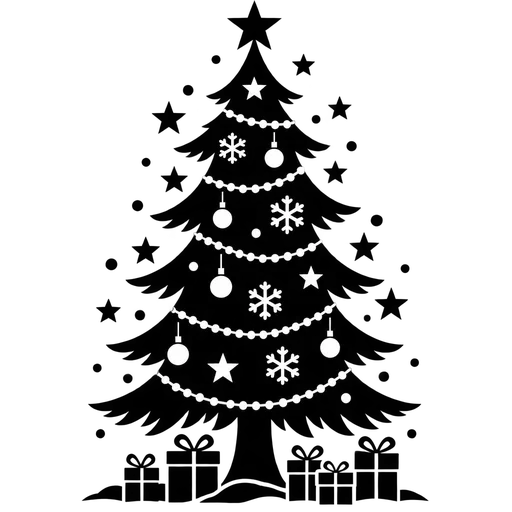 Cozy Christmas Tree SVG for Festive Creations cut file