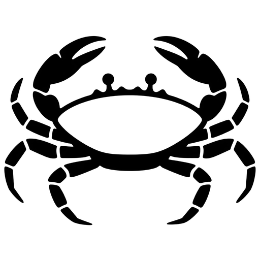 Crab Black Silhouette SVG cut file