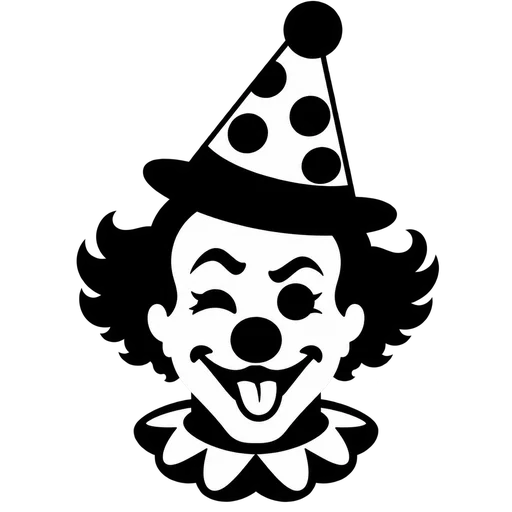 Creepy Clown SVG for Creative Projects cut file