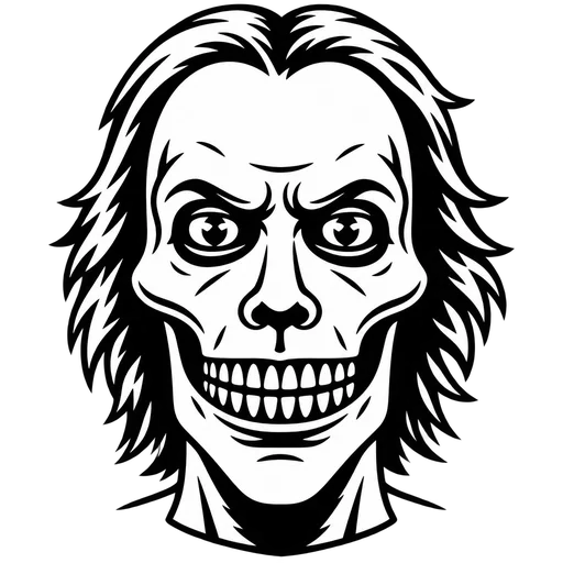 Creepy Skull Horror SVG Design cut file
