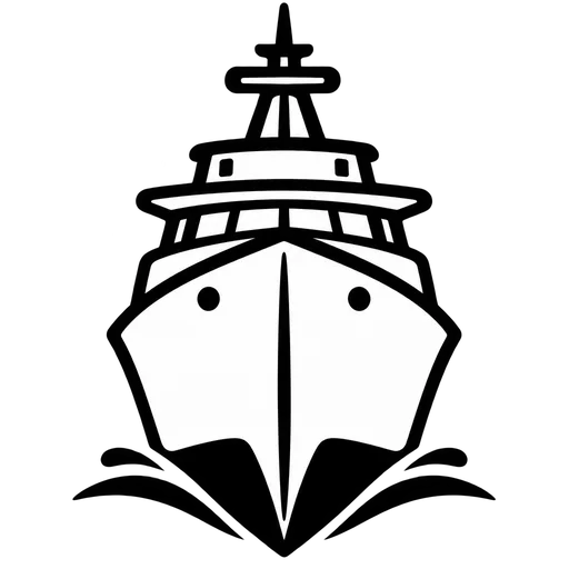 Cruise Ship Front View SVG cut file