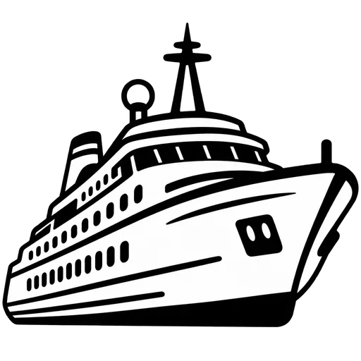 Cruise Ship SVG Cut File cut file