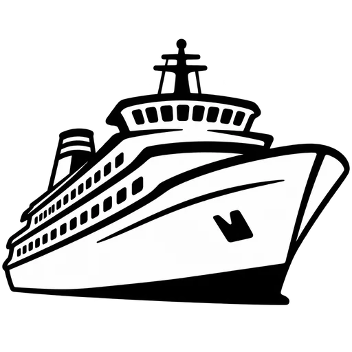 Cruise Ship SVG Design cut file