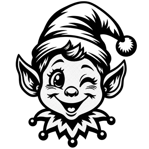 Cute Christmas Elf SVG Design cut file