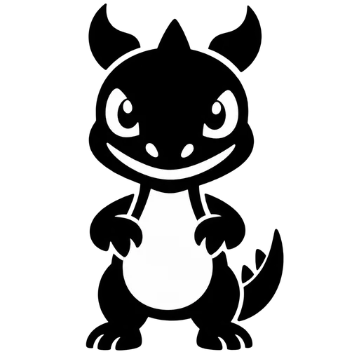 Cute Dragon SVG – Adorable Cartoon Dragon cut file