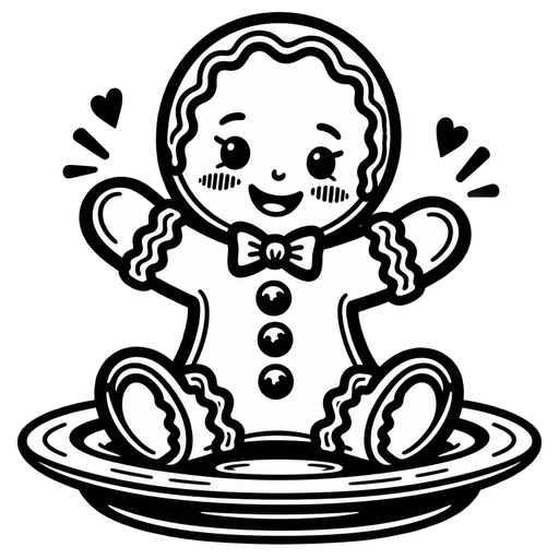 Cute Gingerbread Man SVG for Crafting cut file