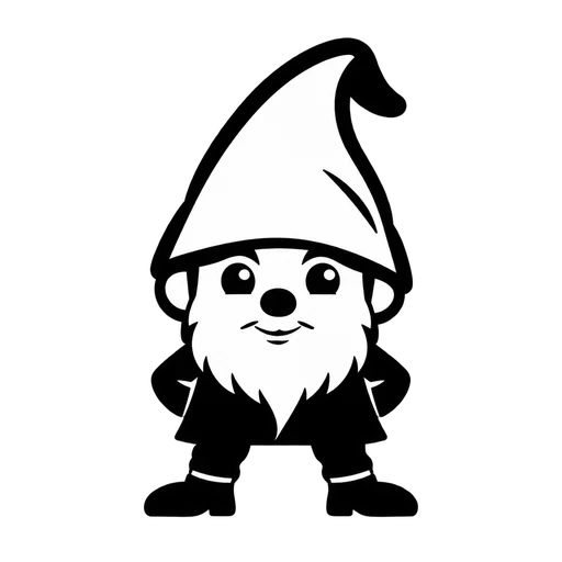 Cute Gnome Illustration SVG cut file
