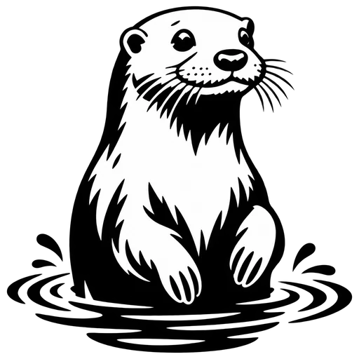 Cute Otter SVG Design for Creative Projects cut file