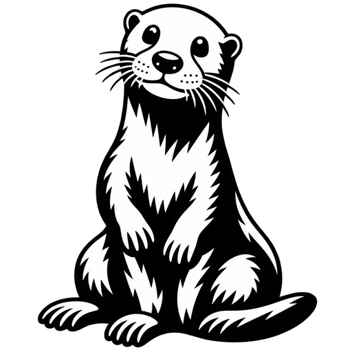 Cute Otter SVG Design cut file