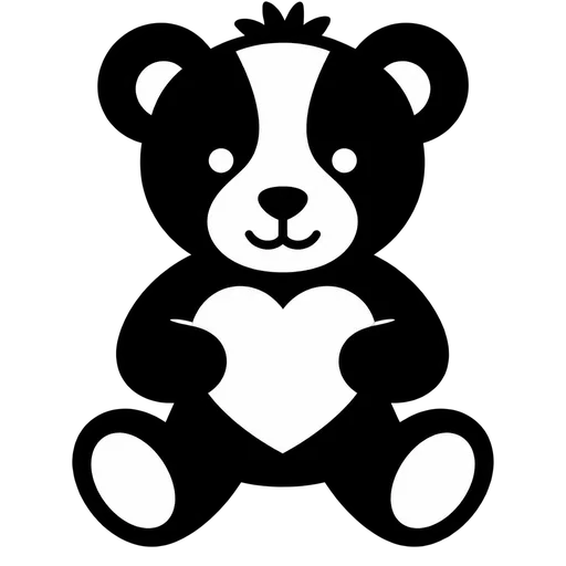 Cute Panda Bear SVG Illustration cut file