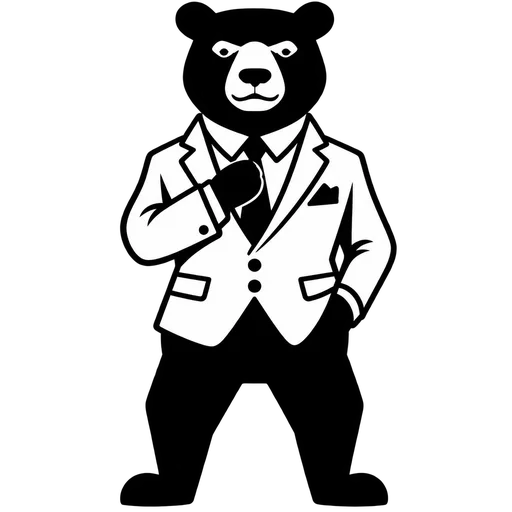 Dapper Bear in Suit SVG cut file