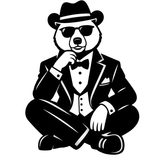 Dapper Bear in Suit SVG cut file