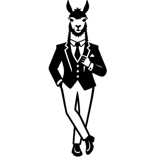 Dapper Llama in Suit SVG cut file