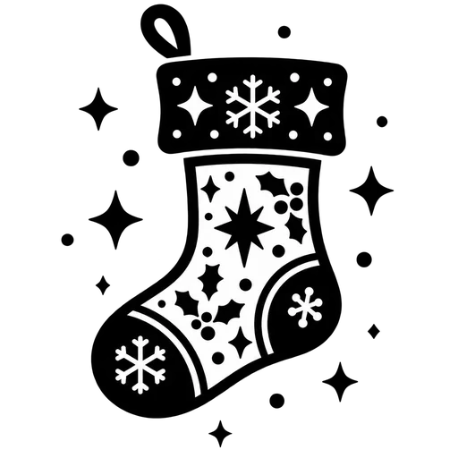 Decorative Christmas Stocking SVG cut file
