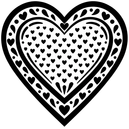 Decorative Heart SVG Design cut file