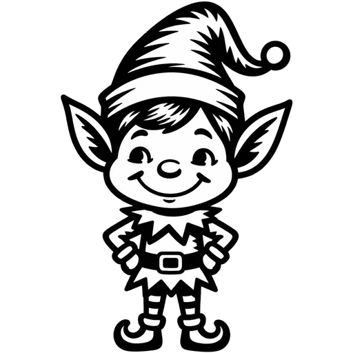 Delightful Christmas Elf SVG cut file