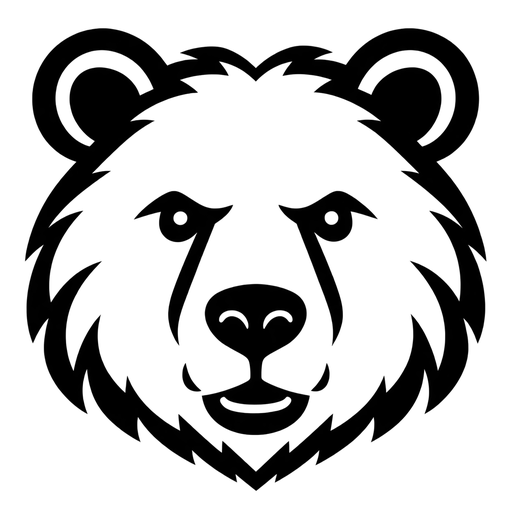 Detailed Bear Head SVG cut file