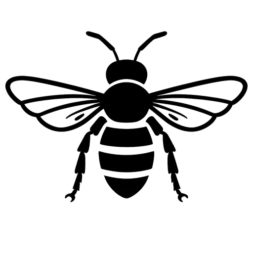 Detailed Bee Silhouette SVG cut file