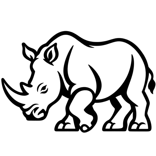 Detailed Rhino SVG Outline cut file
