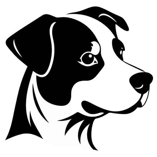 Dog Head Silhouette SVG cut file