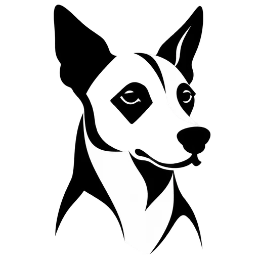 Dog Silhouette Head SVG Design cut file