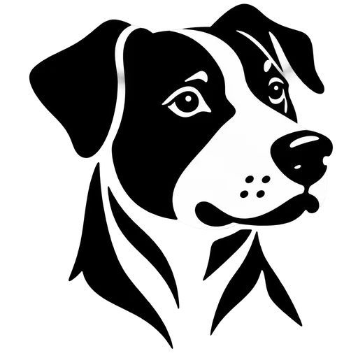 Dog Silhouette SVG – Detailed Dog Portrait Vector Art cut file