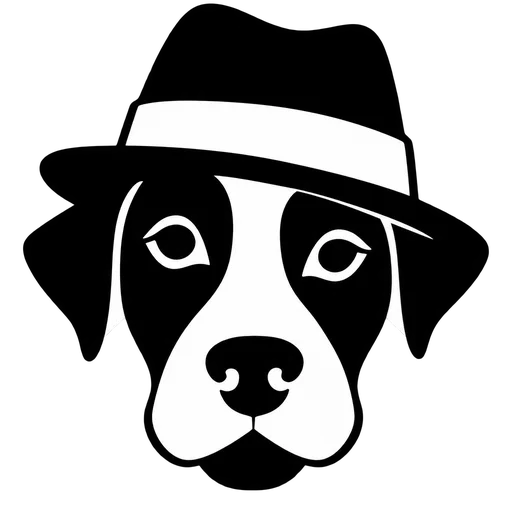 Dog with Fedora Hat SVG cut file