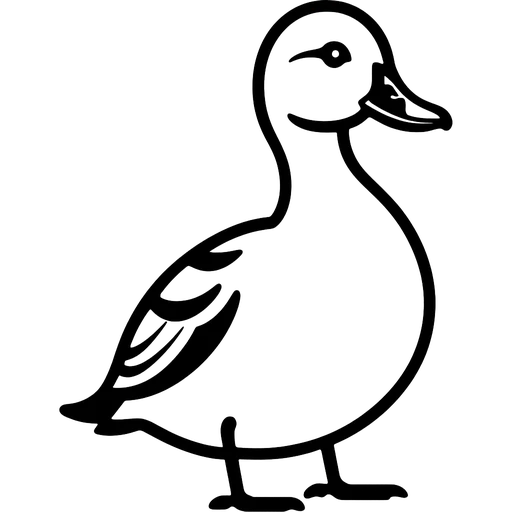 Duck Outline SVG cut file
