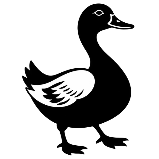 Duck Outline SVG Graphic cut file
