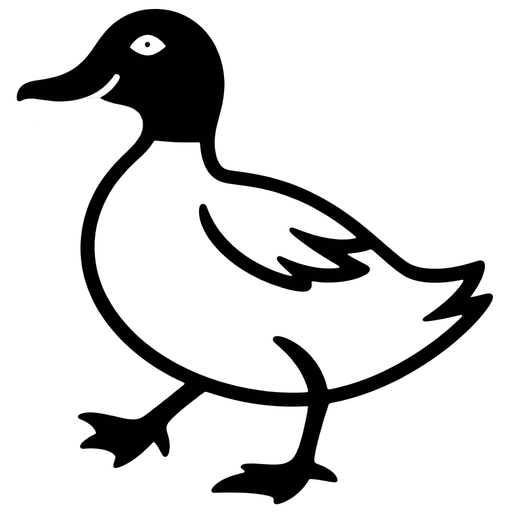 Duck Outline Vector SVG cut file