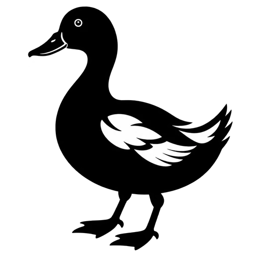 Duck Silhouette SVG – Perfect for Crafting and Design cut file
