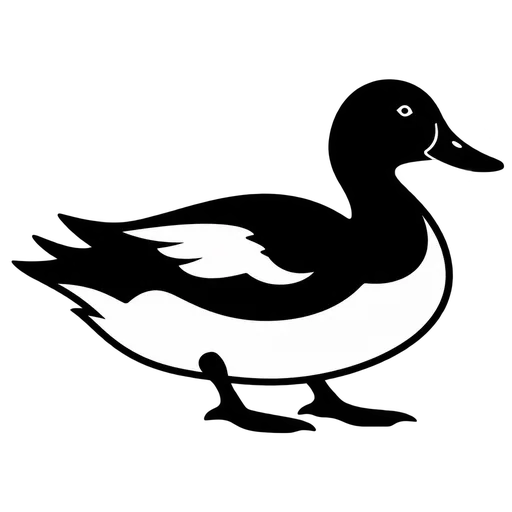 Duck Silhouette SVG – Perfect for Crafting and Design cut file