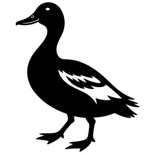 Duck Silhouette SVG cut file