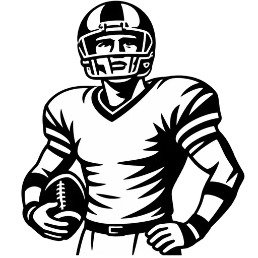 Dynamic Football Player SVG Design cut file