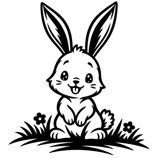 Easter Bunny on a Hill SVG cut file
