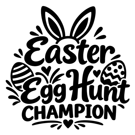 Easter Egg Hunt Champion SVG Design cut file