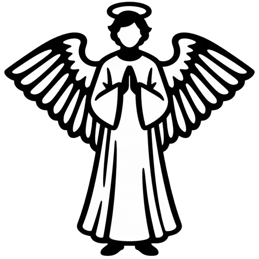 Elegant Angel Figure SVG cut file