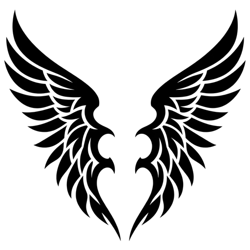 Elegant Angel Wings SVG Graphic cut file