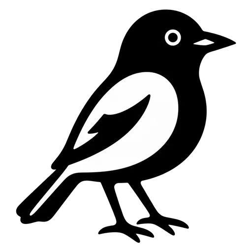 Elegant Bird Silhouette SVG cut file