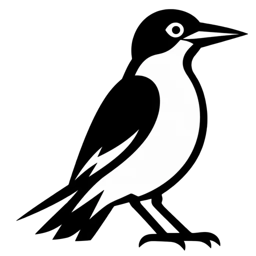 Elegant Bird Silhouette SVG cut file