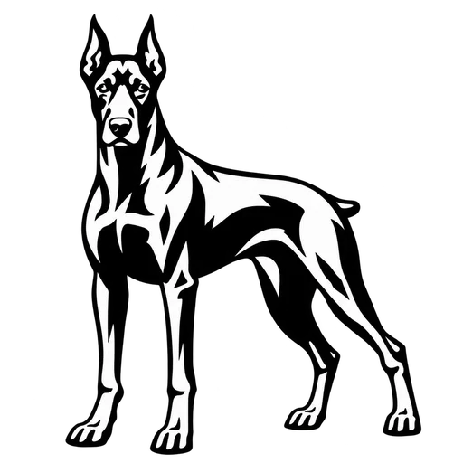 Elegant Doberman SVG for Creative Projects cut file
