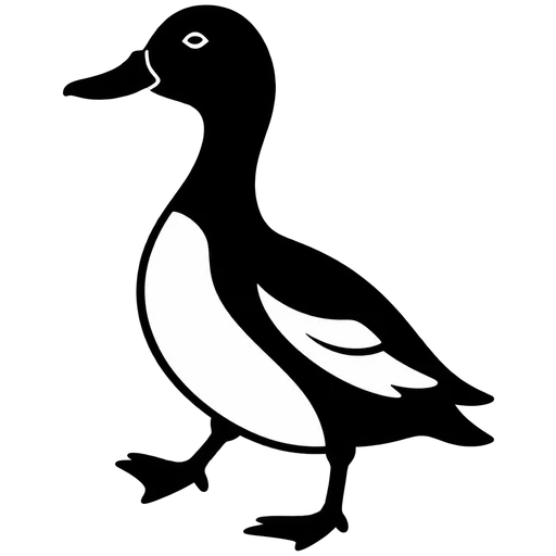 Elegant Duck Silhouette SVG cut file