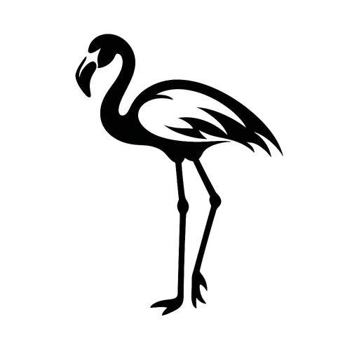 Elegant Flamingo Silhouette SVG cut file