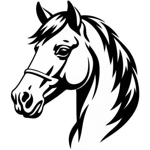 Elegant Horse Head SVG Design cut file