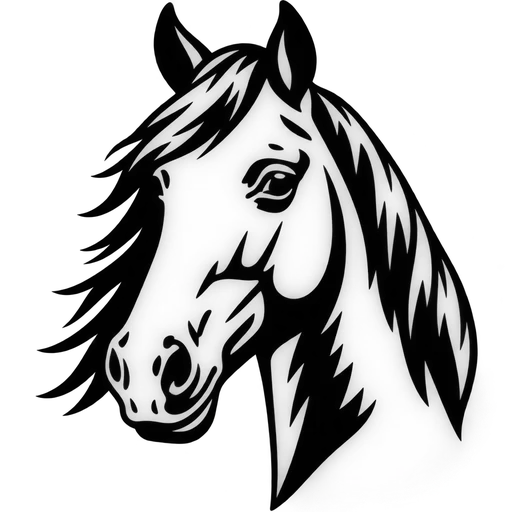 Elegant Horse Head SVG Design cut file