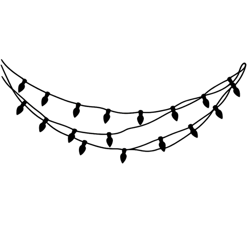 Elegant Light Garlands Christmas SVG cut file
